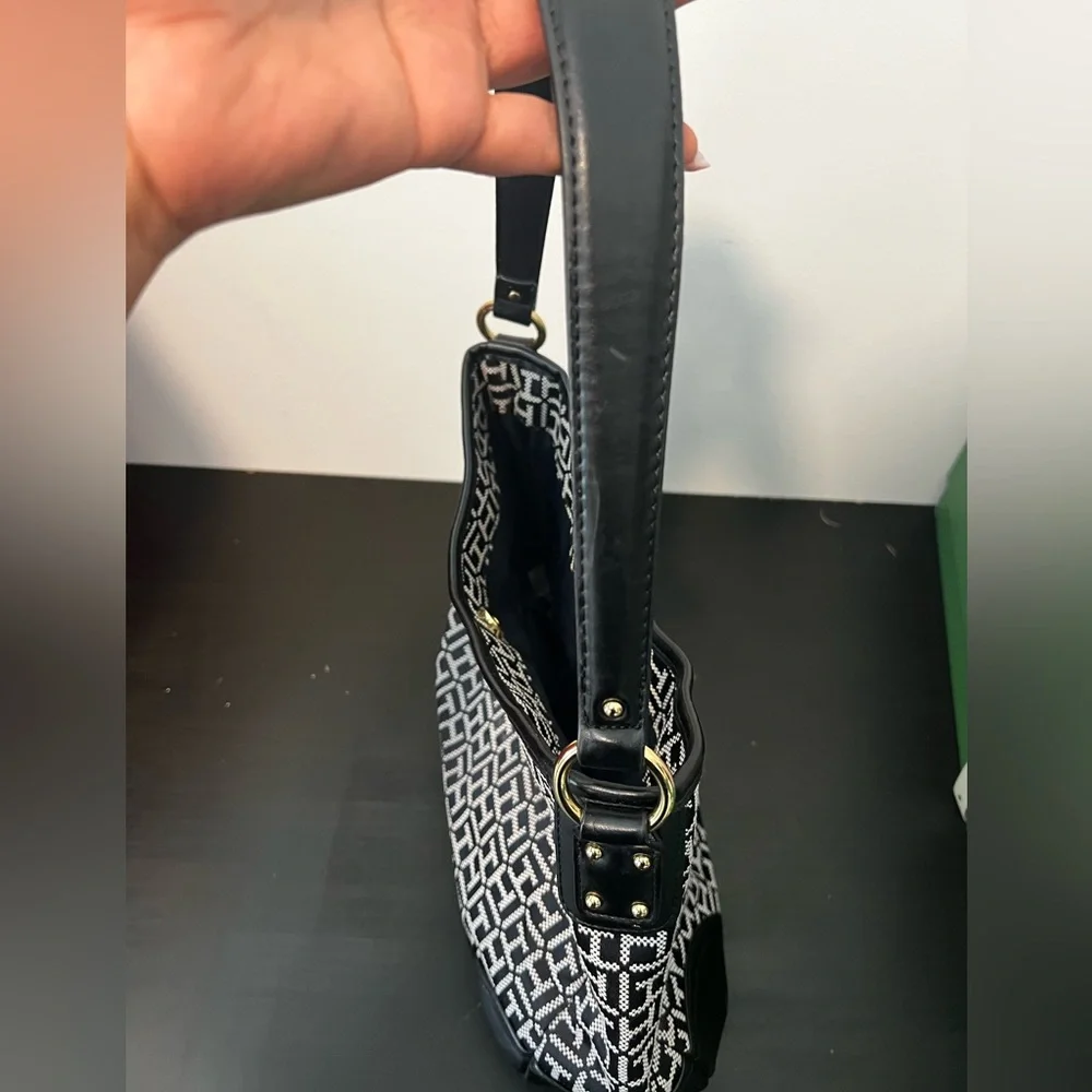 Tommy Hilfiger Shoulder Hobo Bag Monogram Logo - Picture 3 of 6